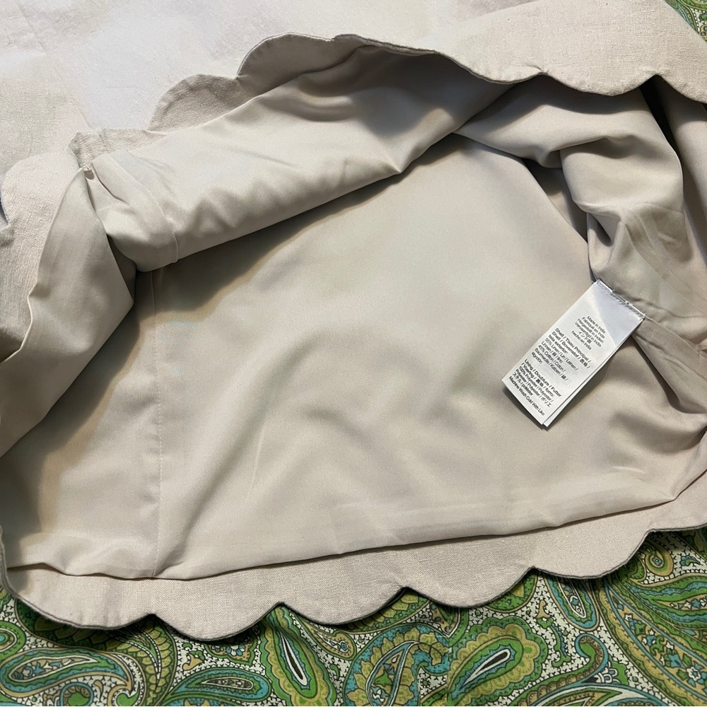 JCrew Scalloped Shift Dress 10 NWT Tan - Picture 9 of 9